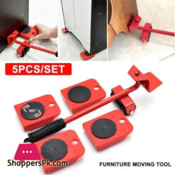 Furniture Mover Set Furniture Mover Tool Transport Lifter Heavy Stuffs Moving Wheel Roller Bar Hand Tools 5 Pcs Set