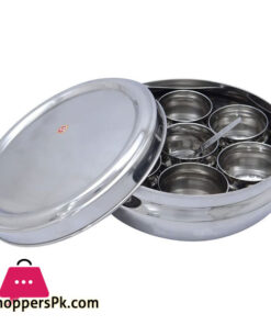 Indian Masala Dabba  Stainless Steel 7 Container Kitchen Spice Storage Box