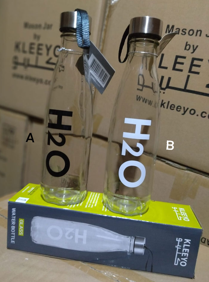 Kleeyo Glass Water Bottle 580Ml - C0009
