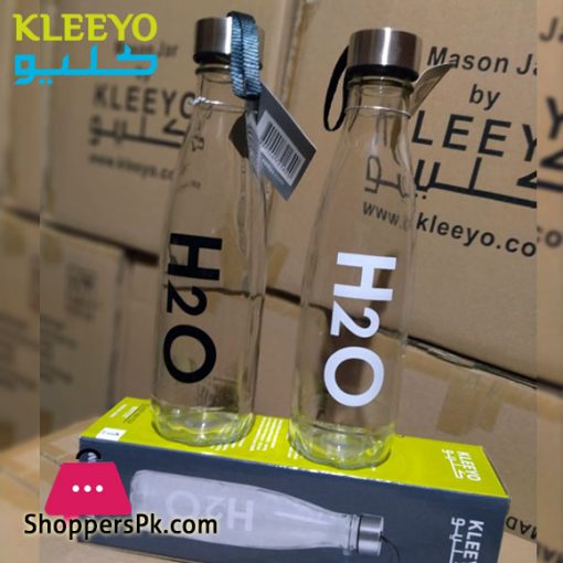 KLEEYO GLASS WATER BOTTLE 580ML - C0009