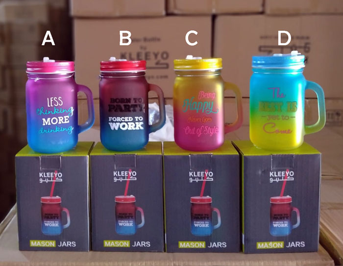 Kleeyo Mason Jar Tones 450Ml - D19105L