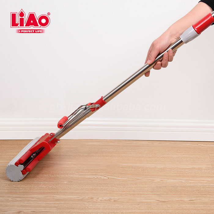 Liao Stainless Steel Stick Pva Floor Mop Absorbent Sponge Squeeze Mop Cleaning Tool Home Bathroom Kitchen Clean Dust Mop - A130053