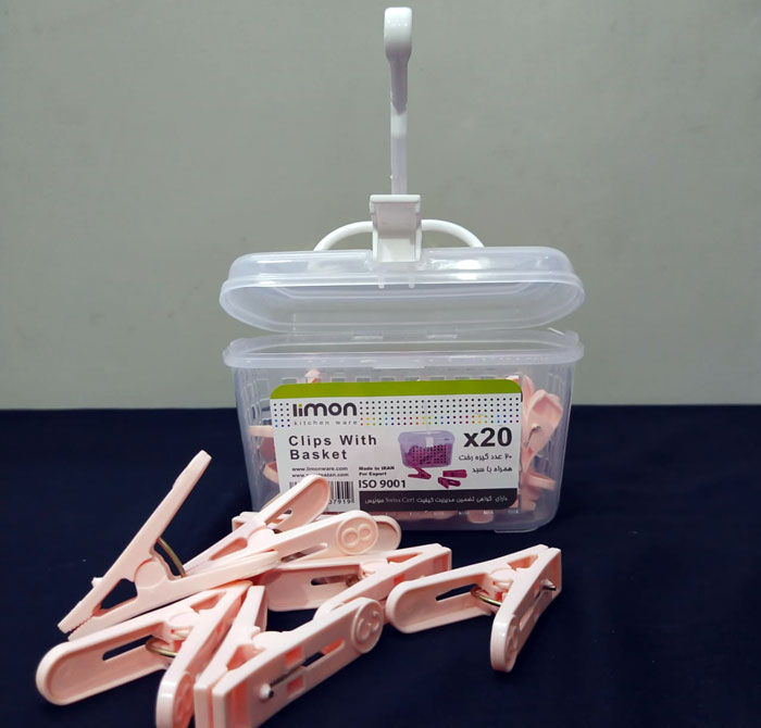 Limon Clothes Dryers Clips Clothes Pegs With Basket