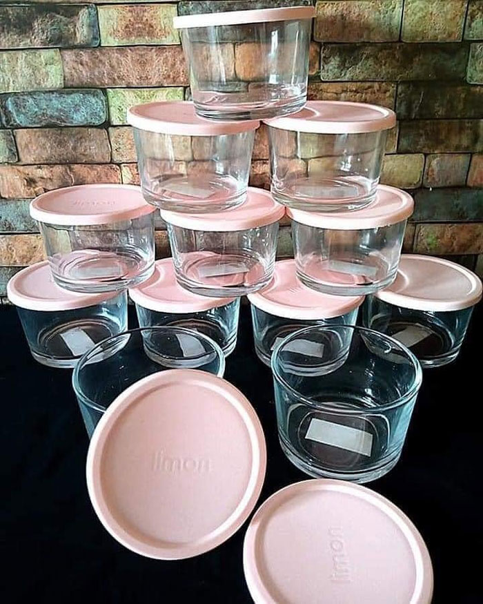 Limon Glass Jar Bowl With Lid 190Ml