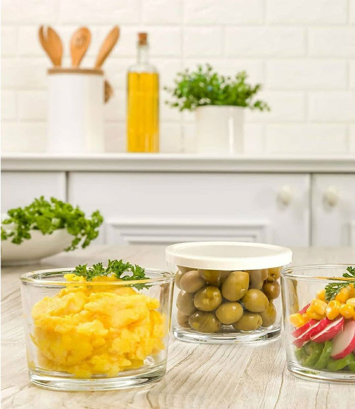 Limon Glass Jar Bowl With Lid 190Ml