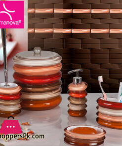 Primanova Bathroom Set of 5 D-1902 Break-Resistant Resin Material