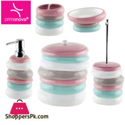Primanova Bathroom Set Of 5 D-2004 Break-Resistant Resin Material 5 Primanova Bathroom Set Of 5 D-2004 Break-Resistant Resin Material