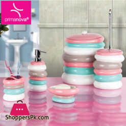 Primanova Bathroom Set of 5 D-2004 Break-Resistant Resin Material