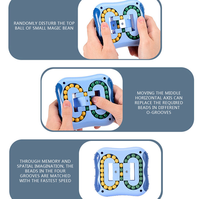 Puzzle Ball Magic Ball Creative Small Magic Bean Toy Cross-Border Rotating Ball Gyro Fingertip Tablet Cube