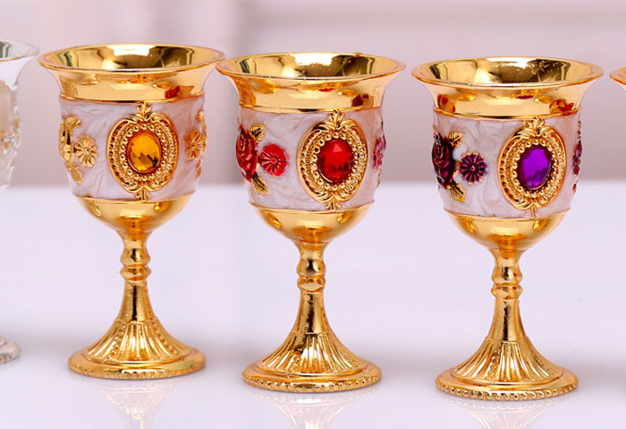 Russian Hanging Pewter Metal Shot Glass