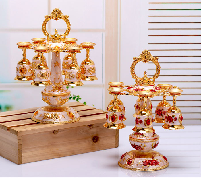 Russian Hanging Pewter Metal Shot Glass