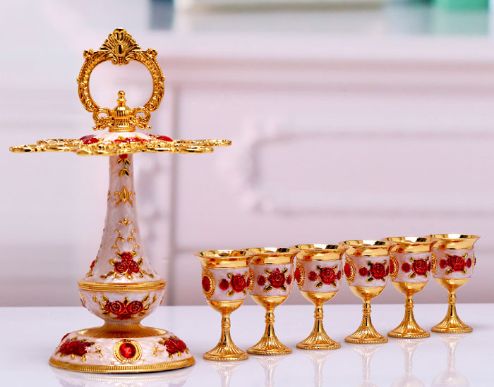 Russian Hanging Pewter Metal Shot Glass