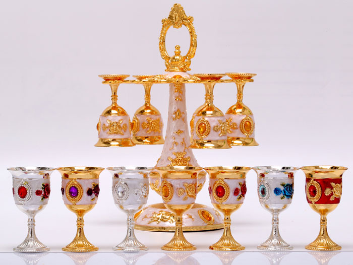 Russian Hanging Pewter Metal Shot Glass