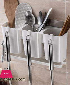 Self-Adhesive Wall Mounted Cutlery Holder for Kitchen Multifunction