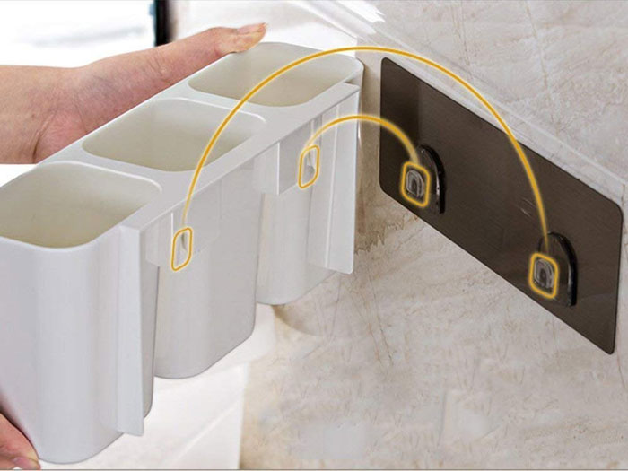 Self-Adhesive Wall Mounted Cutlery Holder For Kitchen Multifunction