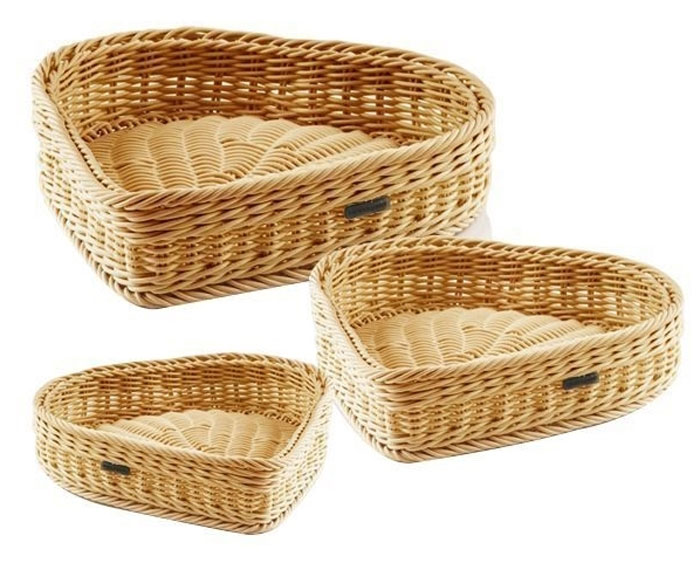 Zibasazan Wicker Heart Basket Set Of 3