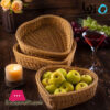 Zibasazan Wicker Heart Basket Set Of 3