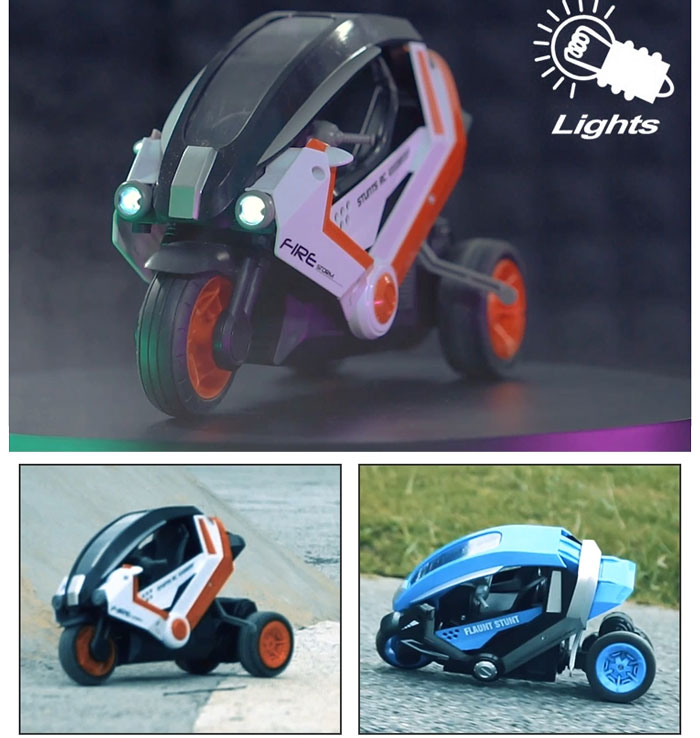 2.4Ghz Full Function Radio Control Motorbike 1/8 High Speed Electric Various Stunt Action Rc Stunt Car Toy With Led Light