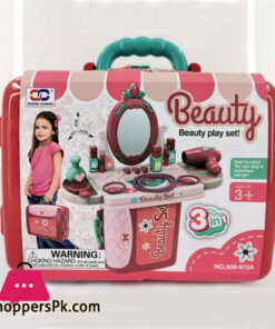 3 in 1 Cosmetic and Beauty Salon Toy Set with Handy Gift Set for Little Girls - 21 Pieces