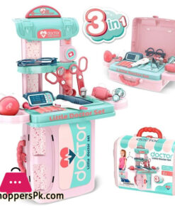 3 in 1 Doctor's Medical Activity Utility Suitcase Doctor Kit Pretend Play Set Toys for Kids