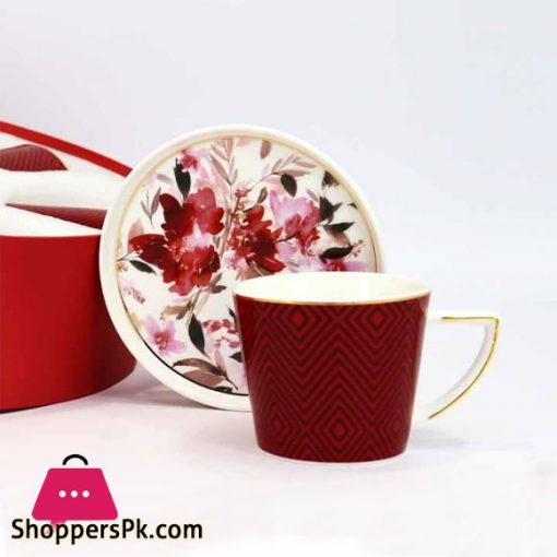 Ceramic Tea Set Gold with Rainbow Touch Revolving Tray