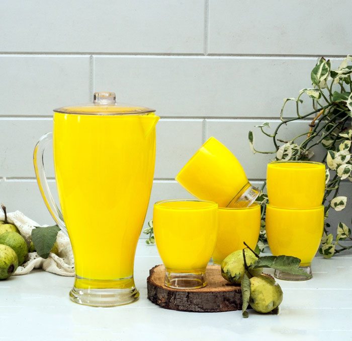 Acrylic Purple Milky Water Set Of 7 - Bh0182