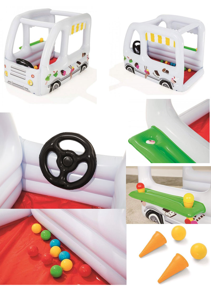 Bestway Inflatable Play House Play Tent Ice Cream Truck With Balls - 52268
