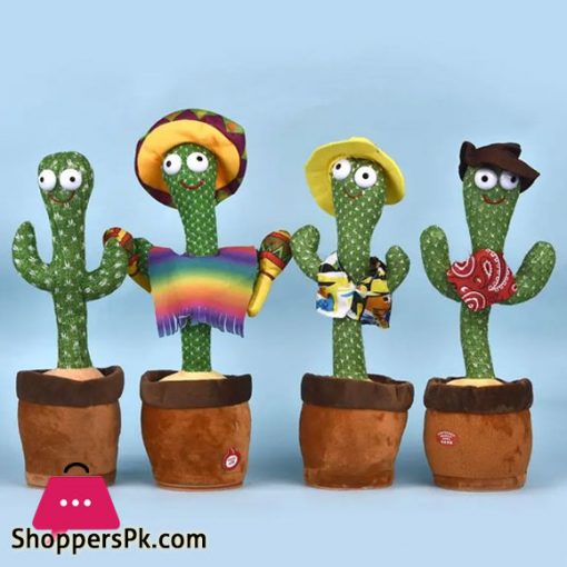 Dancing Cactus Plush in Pot Singing Dancing Baby Repeats What You Say Dancing Toy Dancing Cactus 