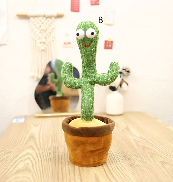 Dancing Cactus Plush in Pot Singing Dancing Baby Repeats What You Say Dancing Toy Dancing Cactus 
