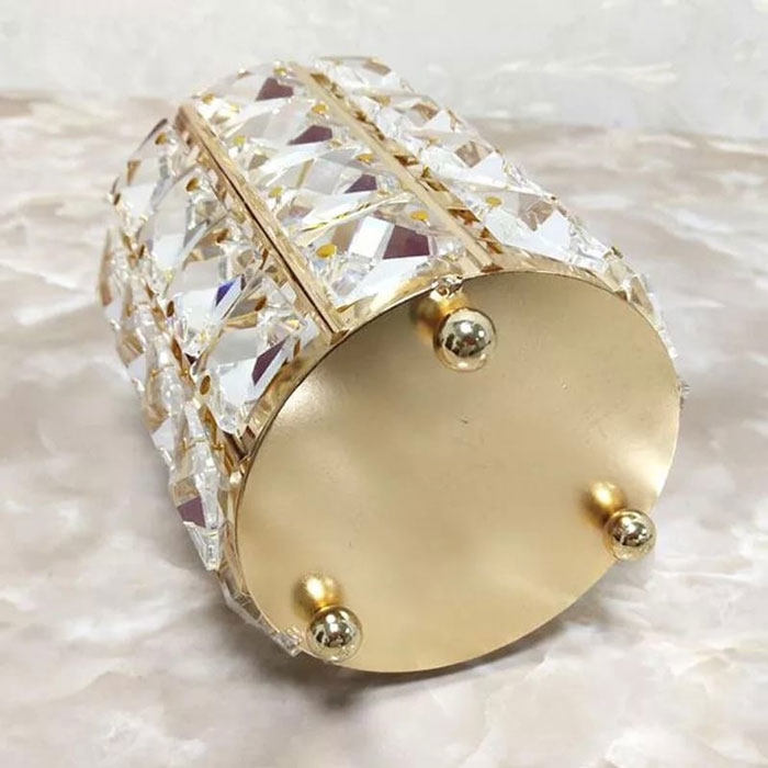 European Luxury Makeup Tools Cosmetic Storage Box Crystal Organizer Pen Makeup Brush Set Holder