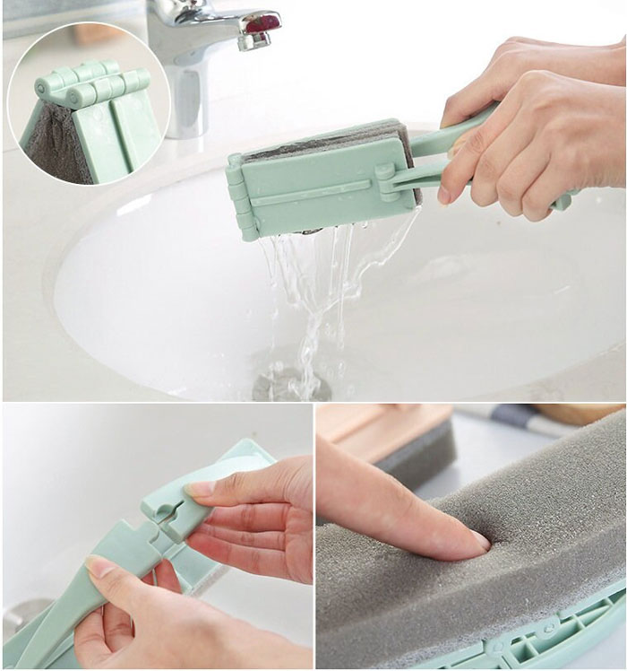 Folding Sponge Cleaner Tools Window Glass Wall Magic Kitchen Cleaning 