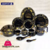 Gemya Black Marbel Dinner Set 72 Pcs 8 - Person