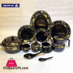 GEMYA Black Marbel Dinner Set 72 Pcs 8 - Person