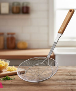 High Quality Food Oil Strainer with Wooden Handle