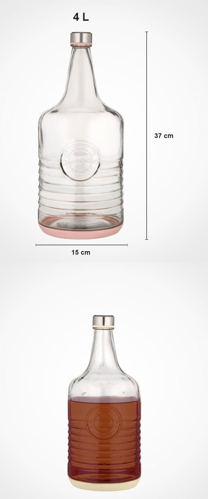 Limon Hand Made Rustic 4 Liter Juice Bottle Iran Made