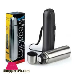 Mega Slim Hot and Cool Vacuum Flask with Black Pouch - 500ML