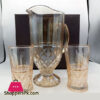 New Design 7 Pcs Set 6 Glass 1Jug Set For Water Juice Drinking