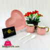 One More Heart Couple Ceramic Mug Gold Rim With Spoon Gift Box 1 Pair