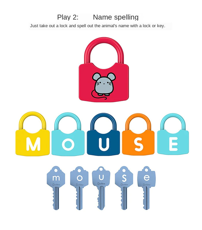 Onshine Children Montessori Alphabet Number Learning Locks Toys Educational Toys For Kids