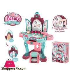 Pretend Play Girls Beauty Dresser Table + Fashion &Amp; Makeup Accessories Kids