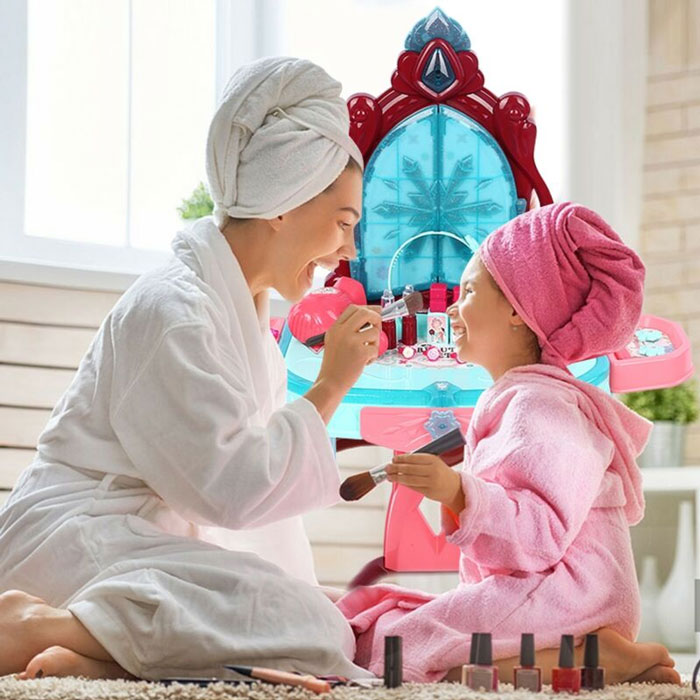 Pretend Play Girls Beauty Dresser Table + Fashion &Amp; Makeup Accessories Kids