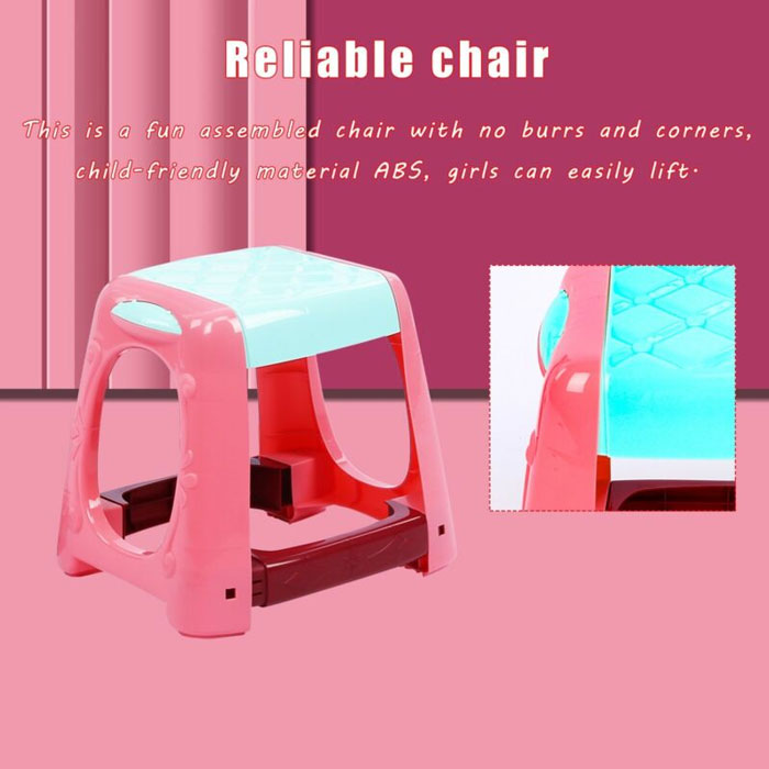 Pretend Play Girls Beauty Dresser Table + Fashion &Amp; Makeup Accessories Kids