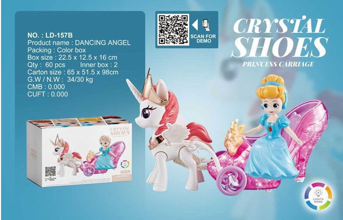 Princess Carriage Dance Angel Crystal Shoes