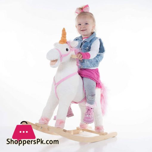2 in 1 Rocking Unicorn Ride On Unicorn with Wheel for 2-5 Years Kids