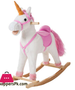 2 in 1 Rocking Unicorn Ride On Unicorn with Wheel for 2-5 Years Kids