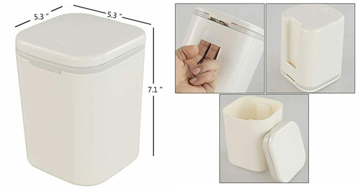 Tiny Countertop Trash Can Mini Desktop Garbage Dustbin