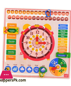 Wooden Calendar Toy Learn Calendar Time Date Weekdays Weather Seasons