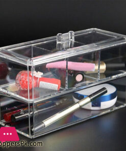2-Layer Cosmetic Rectangular Transparent Makeup Organizer