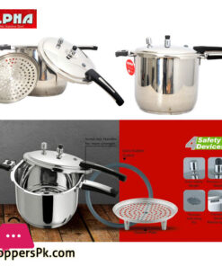 Alpha Stainless Steel Pressure Cooker with Steamer 7 - Liter