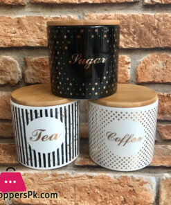 Ceramic Pots 3 Pcs Coffee Tea And Sugar